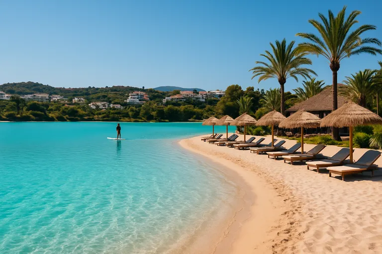Alcazaba lagoon aan de Costa del sol: kristalhelder water, paddleboarden en ontspannen stranddagen