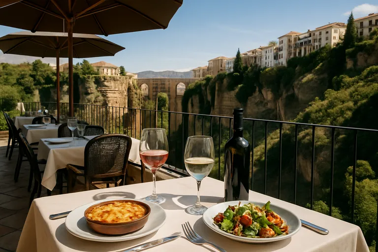 Culinair genieten bij Albacara met uitzicht op de tajo-kloof in ronda