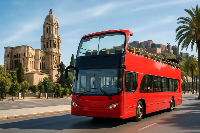 Hop-on hop-off door málaga: beleef alle hoogtepunten vanaf de rode dubbeldekker