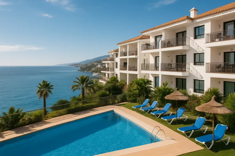 Olée in nerja: jouw ideale vakantieappartement met zeezicht, zwembad en toplocatie aan de costa del sol