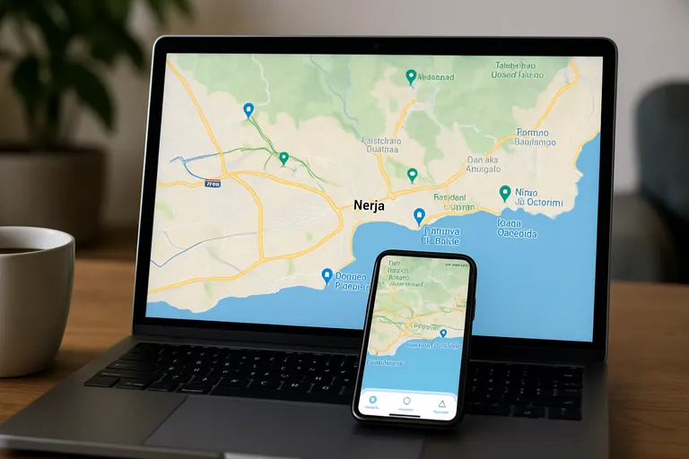 Online kaartopties voor nerja