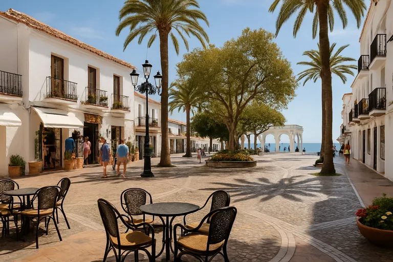 Ontdek het hart van nerja met sfeervolle pleinen, boetiekjes en het balkon van europa
