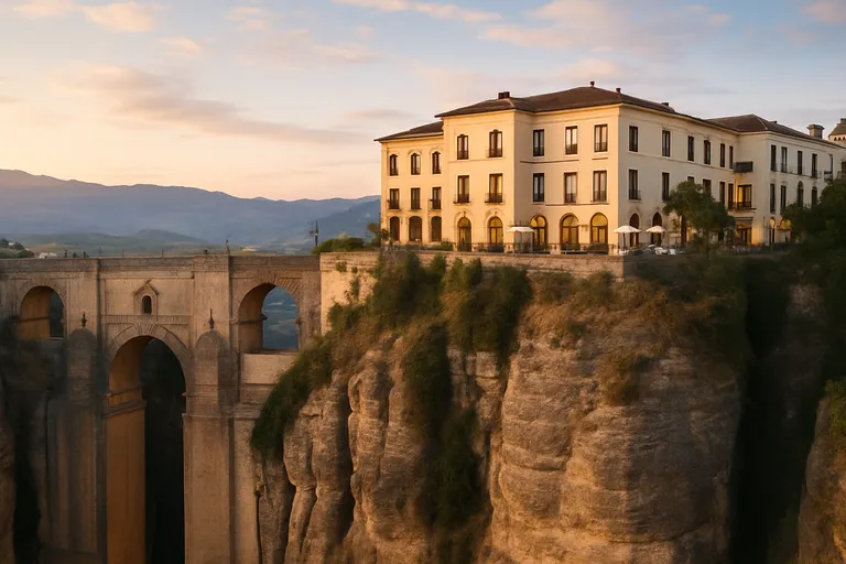 Slapen aan de kloof: romantiek en andalusische elegantie in het iconische klifthotel van ronda