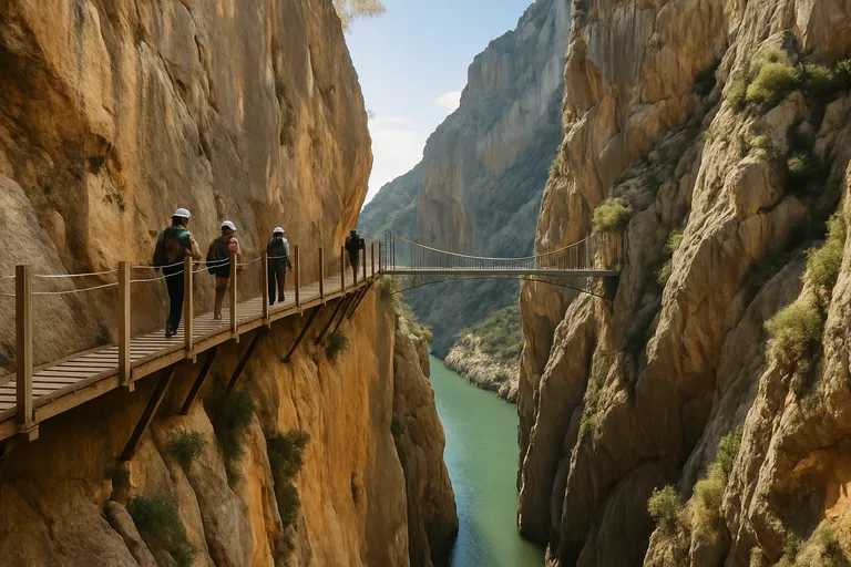 Tussen Ardales en El chorro: het koningspad bij Málaga langs kliffen en hangbruggen