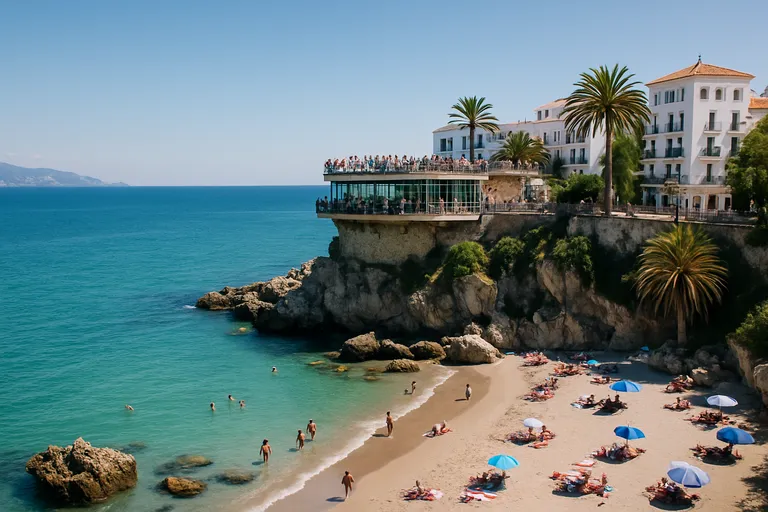 Wat laat de webcam Nerja zien